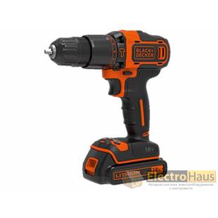 Акумуляторная дрель-шуруповёрт Black&Decker BDCHD18KB