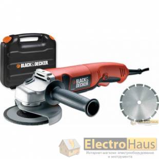 Углошлифовальная машина Black&Decker KG1200KD+ алмазный диск в подарок!