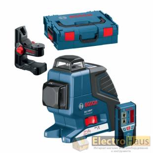 Лазерный линейный нивелир BOSCH GLL 2-80 P + BM1 + LR2 L-Boxx