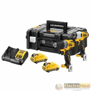 Набор из двух инструментов DeWALT DCK2110L2T (DCD701+DCF801)