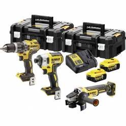 Набор из трёх инструментов DeWALT DCK384P2T (DCD796+DCF887+DCG405)