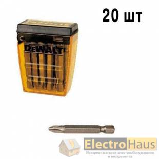 Бита DeWALT Ph2, L=50мм, 20 шт. DT7913.