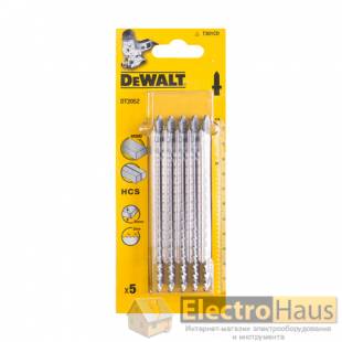 Полотно пильное DeWALT по дереву, ДСП, МДФ, столярным плитам, фанере, пластику, общая длина 116мм, рабочая длина 87мм, максимальная глубина пропила 60мм, чистий рез, 5шт