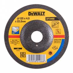 Круг шлифовочный DeWALT "INOX" по металлу 125х4.5х22.2мм, согнутого профиля,.