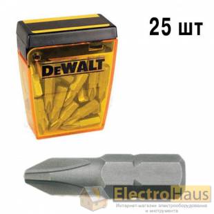 Бита торсионная DeWALT "Extra Grip" Ph2, L=25мм, 25шт