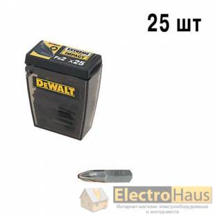 Бита торсионная DeWALT "Extra Grip" Pz2, L=25мм, 25шт