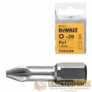 Бита торсионная DeWALT "Extra Grip" Pz1, L=25мм, 20шт