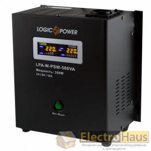 ИБП с правильной синусоидой LOGIC POWER LPA- W - PSW-500VA (350Вт) 2A/5A/10A 